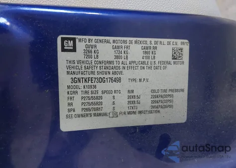 2013 Chevrolet Avalanche Lt from USA, damaged, VIN 3GNTKFE73DG176498